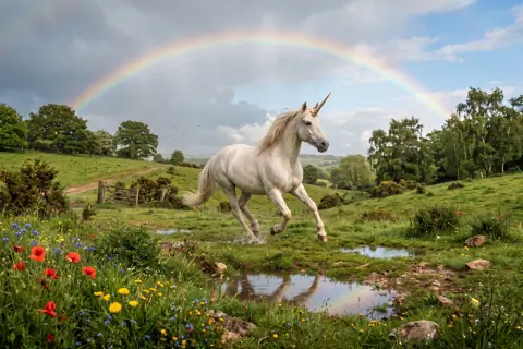 Puzzle Licorne et arc-en-ciel