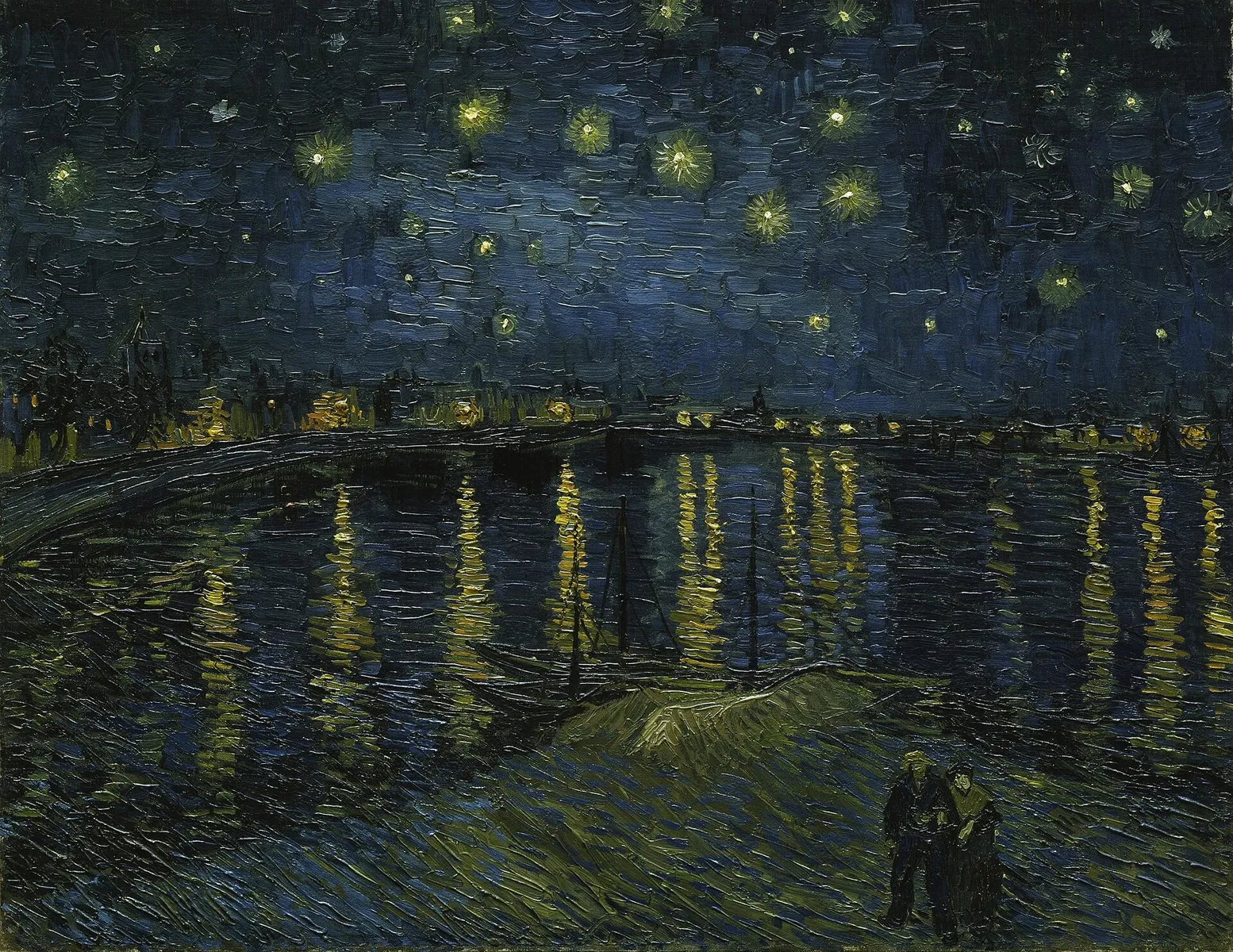Puzzle Nuit étoilée sur le Rhône de Van Gogh